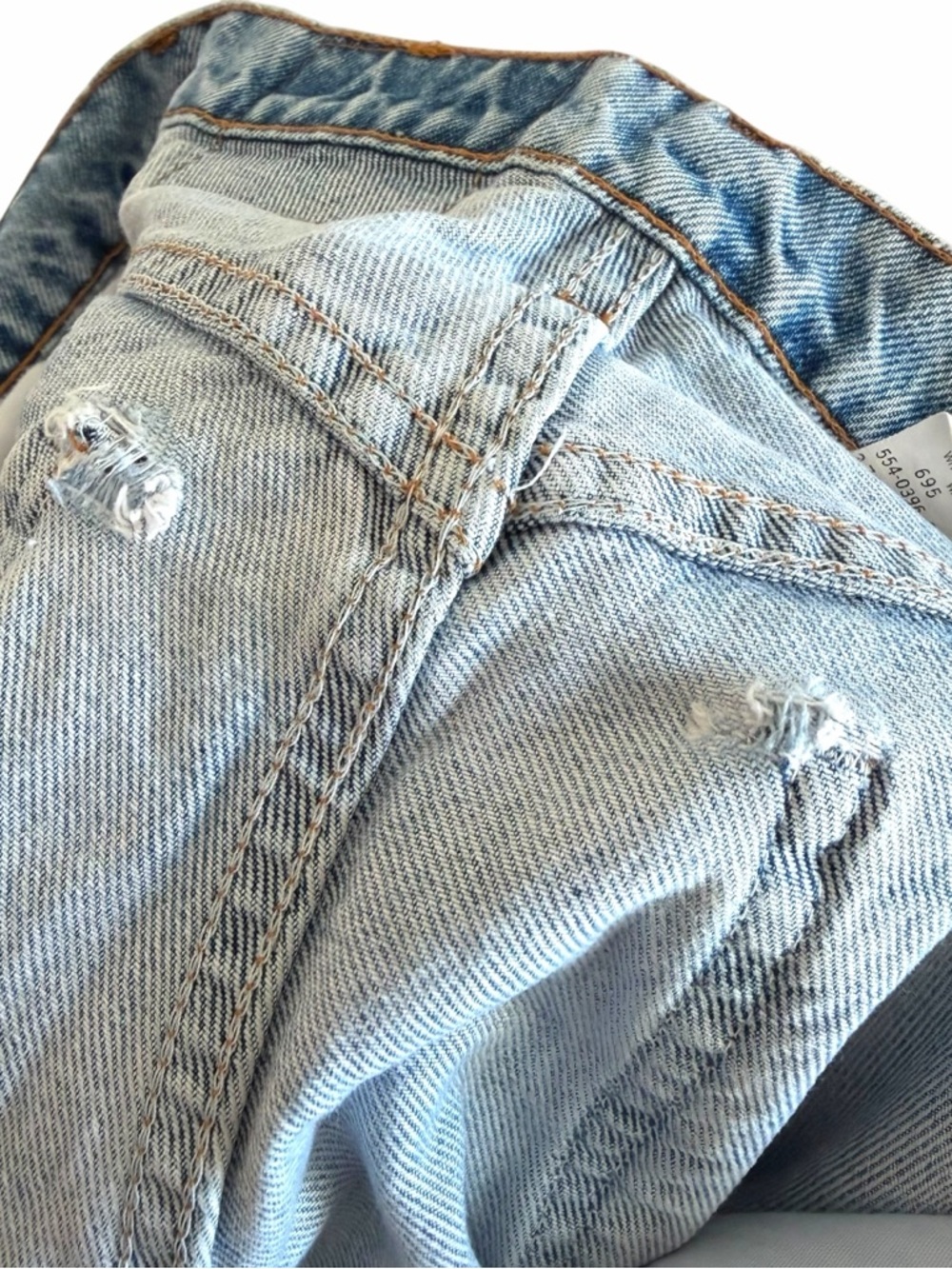 Vintage Womens Levi's Denim Shorts 26 Levis 954 Hemmed USA Made 90s Jorts Sz 13 - Picture 10 of 10